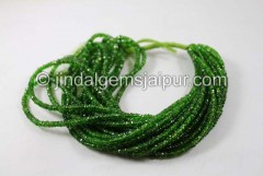Chrome Diopside Faceted Roundelle Shape Beads